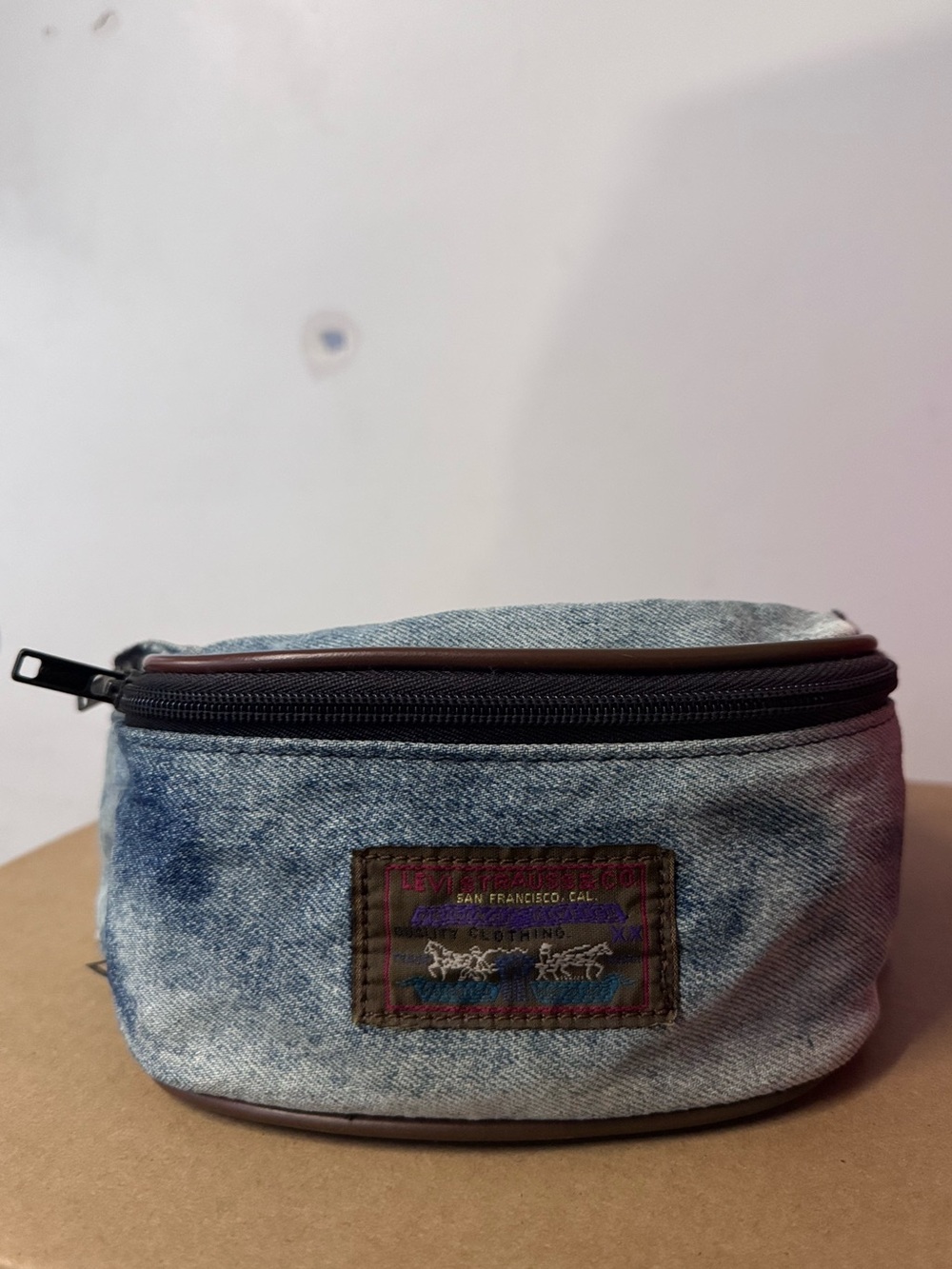 RARE Vintage 90s Levis Denim Fanny Pack- RARE SAMPLE ( NOT FOR RESALE) Acid Wash